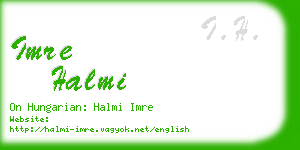 imre halmi business card